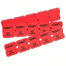 100 Pairs 200PCS Double-Roll Red Raffle Tickets With Different Serial Numbers - Perfect For Events, Classroom Rewards, Fundraising And Prize Games - Made Of Durable And High-Quality Paper Material School Supplies - 100 Pairs - View 8