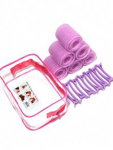30 Pcs Self-Adhesive No Heat Hair Curlers, DIY Hair Styling Accessories, Women Hairdressing Tools - Multicolor - View 8