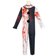 Terrifying Clown Costume From A Horror Movie In Stock For Cosplay And Stage Performances - Clothes + Scarf - View 3