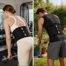 Cinta Abdominal Esportiva, Suporte de Cintura Ajustável, Exercício Fitness, Corrida ao Ar Livre, Suporte de Costas para Uso Diário - Preto - Visão 3
