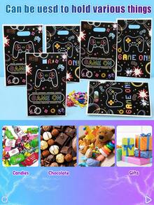 30pcs-Electronic Game Party Favor Bags -Neon Electronic Game Theme Dessert Candy Gift Bags, Gamer Birthday Game Activity Supplies, Game On Theme Party Decorations, Birthday Party, Baby Shower Party Theme Supplies - Multicolor - View 7
