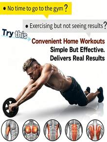Double-Wheel Ab Machine, Giant Ab Roller, Abdominal Trainer, Gym Accessory, Training, Fitness, Home Workout - Multicolor - View 10