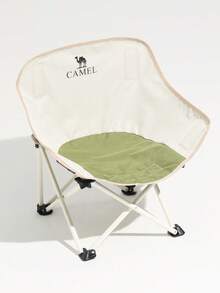 CAMEL CROWN Outdoor Camping Folding Chair, Fishing Stool, Beach Lounge Chair, Moon Chair, Art Sketching Folding Stool - Off-white Milk Green - View 2