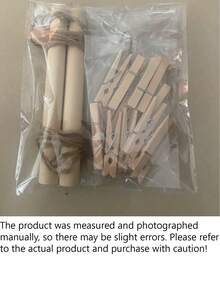 1/18pcs Wood Photo Hanging Rope With Wooden Clips, Multi-Photo Display Rack, No Drilling Required, Space-Saving For Dorm, Bedroom, Desk, And Wall Decoration - Multicolor - View 9