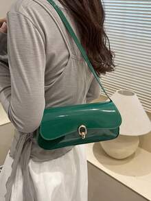 Bolso de hombro minimalista diario para mujer - Verde - Ver 5