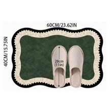Alfombra de baño con forma asimétrica color verde musgo, alfombra de baño, felpudo, alfombra pequeña, alfombra, tapete, decoración del hogar, alfombra de área, felpudo exterior, decoración del hogar, alfombra de área, alfombra de dormitorio, alfombra lavable - Multicolor B - Ver 10