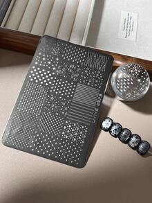 流行美甲印花板，Ins風美甲藝術家轉印模板，美甲工具 - 彩色 - 查看 1