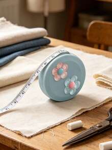 Cinta métrica mini con diseño de flor linda y regla recta transparente, cinta de medición de cintura, cinta métrica suave para el hogar, regla de medición creativa para costura y manualidades, regalo para entusiastas de las manualidades - C - Ver 2