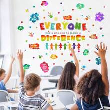- Calcomanas de pared para nios, coloridas e inspiradoras, guardera, sala de juegos, decoracin de pared, pegatina motivacional positiva marca la diferencia - Marca la diferencia - Ver 7