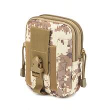 1pc Tactical Multi-Function Waist Bag, Outdoor Camouflage Phone Storage Pouch, Men's Portable Tool Bag, Wear-Resistant Large Capacity Phone Bag, Suitable For Hiking, Camping, Fishing, Cycling, Hunting, Work, Can Be Attached To Belt Or Backpack, Multi-Compartment Design, Quick-Release Buckle, Pen Slot, Zipper Main Compartment, Nylon Material, Portable Equipment Bag, Camouflage Tactical Style Waist Bag - Multicolor - View 11