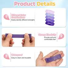 5-PackToe Resistance Bands, Big Toe Separator, Finger Resistance Stretcher, Unisex Thumb Yoga Resistance Bands, Finger Exercise Bands - Multicolor - View 6