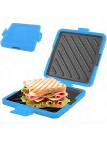 Silicone Easy To Use Microwave Sandwich Maker With Adjustable Silicone Straps Quick, Even Cooking For Crispy Toasties - Blue - View 1
