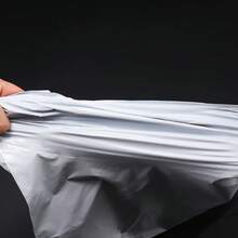50piezas Bolsas de mensajería de color blanco, diseño gráfico simple bolsas de embalaje multiusos, adecuadas para escuela, oficina, regalos, embalaje de mensajería empresarial - Blanco - Ver 5