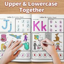 ABC Alphabet Practice Workbook - Uppercase And Lowercase Letter Tracing With Step-By-Step Stroke Guidance, Pinyin Pronunciation Practice And Picture Word Activities, Clear Writing Lines For Daily Training, Develop Writing And Literacy Skills - Alphabet Workbook - View 9
