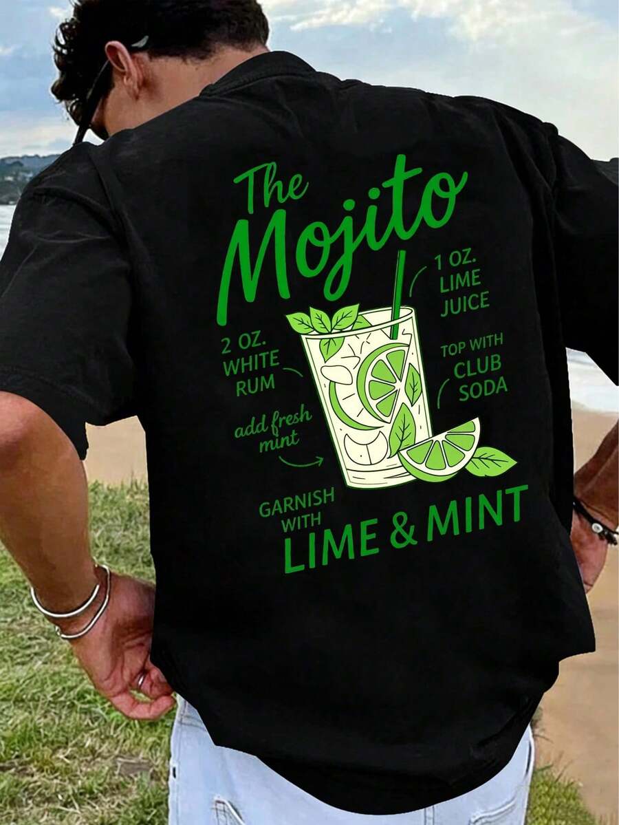 Men T-Shirts - 黑色 - 查看 1