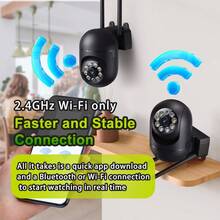 4pcs Indoor Smart Wireless WiFi Security Camera, Home Security WiFi Monitoring, Spherical Monitor, 360°PTZ Home Security Camera, No Wiring USB Powered, With 2-Way Audio, Auto Tracking, Night Vision Multi-Function Monitoring Camera, Great Choice For Home Security - Multicolor - View 4