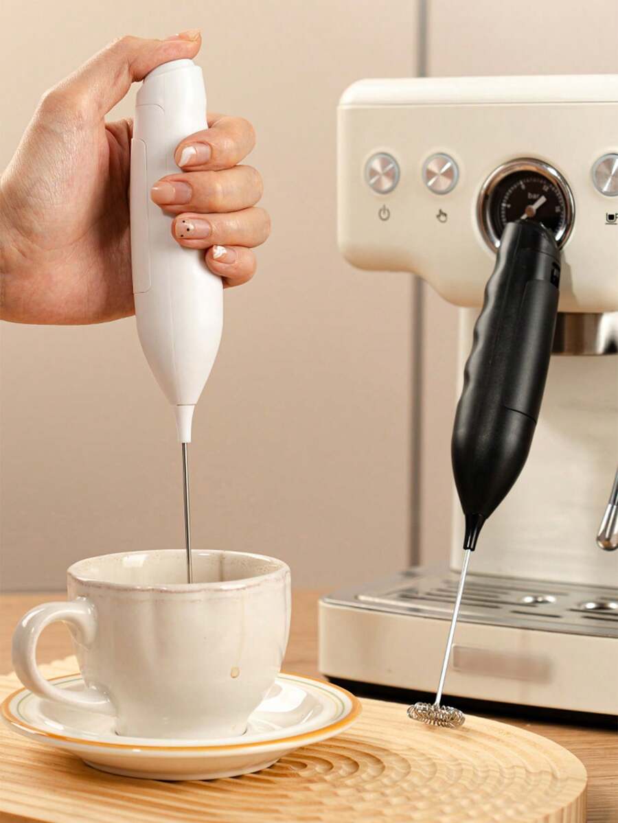 [電動雙頭奶泡器] 1件裝，便攜式電動奶泡器 | 迷你奶泡器，電池供電（不含電池）咖啡手動攪拌器，不同攪拌頭適用於不同場景，效果更好。拿鐵、卡布奇諾、法拉沛奇諾、巧克力電動無線攪拌器 - 適合聖誕禮物 - 彩色 - 查看 1