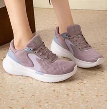 Skechers 全新百搭女士運動休閒跑步鞋 - 粉紅紫色 - 查看 4