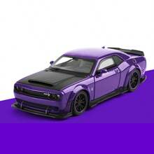 1pc 1:32 Scale Collector Grade High-Quality Electroplated High-Detail Alloy Die-Cast And Rubber Hellcat Style Muscle Car Model, Modern American Muscle Car Style, Suitable For 14 Years And Above, Car Enthusiast Collection, Birthday, Holiday Gift And Home Decor - Multicolor - View 9