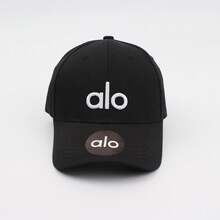 ALO 2026 New Letter Baseball Cap, Adjustable Dad Hat, Breathable Sun Protection, Outdoor Sports, Multi-Color Fashion Hat Breathable Baseball Cap, Sun - Black and White - View 6