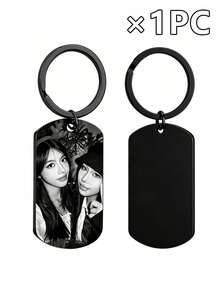 Llavero de metal personalizable, impreso con tu foto y texto, 4 estilos y 4 colores disponibles, paquete de 1 pieza, 3 piezas o 5 piezas. Perfecto como llavero, decoración de mochila, regalo de cumpleaños, regalo de aniversario y regalo del Día de San Valentín. - Multicolor - Ver 47