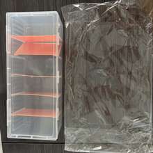 6-Grid Durable PET Plastic Storage Box, Random Color Dividers, Multi-Compartment With Flip Cover, Suitable For Organizing Trading Cards, Game Cards, Business Cards And Desktop Items, Transparent Design For Easy Viewing, Ideal For 14+ Years Old, Card Box/Trading Card Storage Container, Perfect Choice For Weddings, Birthdays, Parties And Events - Transparent - View 4