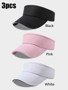 1pc Women's Sun Hat, Tennis Golf Sun Hat, Solid Color Summer Hat With UV Protection And Breathable Mesh, Adjustable Lightweight Ponytail Friendly Design, Suitable For Outdoor Sports, Multiple Colors Available - Multicolor - View 21