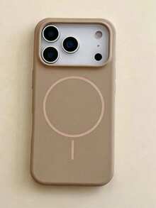 Luxury Magnetic Soft Silicone Bracelet Phone Case, For IPhone 17 Pro Max/17/16/15/14/13/12/11 Pro Max Plus, Supports Magnetic Wireless Charging, Shockproof Protective Cover - Desert Gold - View 2