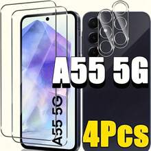 2+2件組 相容 Galaxy A57/A56/A37/A55/A35/A36/A26 高品質鋼化玻璃螢幕保護貼 + 鏡頭保護貼 防刮 無氣泡 - 無色 - 查看 11