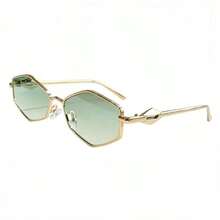 1 Pair Women's Geometric Frame Metal Fashion Design Glasses, Casual, Elegant, Suitable For Party, Beach, Daily Wear, Holiday Gift - Multicolor - View 10