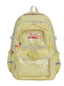 Nueva temporada escolar temporada de graduación elegante linda moda versátil mochila multifuncional de gran capacidad para pareja y viajes (sin accesorios) - Multicolor - Ver 13