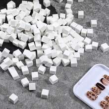 50/100/200/400pcs Square Mini Nail Art Sponges, Suitable For Gradient Nail Art Design, Square Nail Art Sponge Brush, Professional Salon And Home Use - Multicolor - View 4