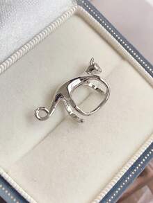1PC Women's Personalized Cat Decor Ear Cuff Climber Crawler Clip Earring Jewelry Gifts - Silver - View 4
