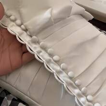 10/20/30/40/50/60 piezas Botones de tela hechos a mano, base de plástico, diámetro 1cm/0.39in, perfectos para vestidos de novia y vestidos, espalda, puños y cuellos, hechos a mano, opción ideal para diseñar vestidos de novia blancos - Multicolor - Ver 7