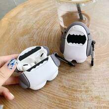 1pc Cartoon Shark Creative 4th Gen Pro 2nd Gen Compatible With 1st 2nd 3rd Gen Apple Wireless Bluetooth Earphone Case - Multicolor - View 2