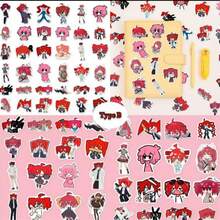 60pcs Kasane Virtual Vocaloid Stickers, Suitable For Decorating Skateboards, Helmets, Mirrors, And Other Items - Multicolor - View 8