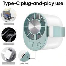 1pc Rechargeable Portable Neck Fan, Mini Neck Hanging Bladeless Fan, USB Charging, Rechargeable Mini Bladeless Fan, Air Cooler, Wearable Neck Strap Fan | Outdoor Cooling Accessory | Kitchen Gadget | Summer Travel Essential - Multicolor - View 10