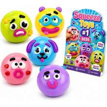NEW Smushers Squishy-Curiosities Smushers 狗狗臉部交換捏捏樂，柔軟慢回彈壓力舒緩玩具，可愛狗狗臉感官紓壓指尖玩具，適合成人緩解壓力與焦慮 - 彩色 - 查看 10