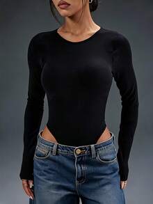 One-Piece Body Shaper Waist Tightening Fitted Style Sports - Black - View 5