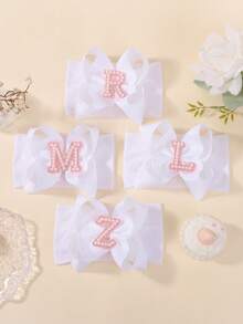 bilicaca 1pc Letter Style Soft Baby Headband, Baby Birthday Hair Accessory, Warm, Sweat-Absorbing, Caring For Baby's Growth - Multicolor - View 5