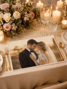 Personalized Wedding Photo Placemats, Customized Couple Dinner Mats, Suitable For Wedding Reception, Reusable And Easy To Clean - Multicolor - View 5