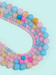 1 String Natural Colorful Morgan Agate Beads For Diy Bracelet Necklace Earring Making Jewelry Keychain Making Supplies Accessories 4/6/8/10mm - Color - View 6