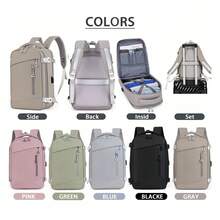 Travel Backpack (40x25x20cm), Large Capacity. Suitable For Commuting Travel Work And Transportation. Simple And Stylish, Family Outings And Sports - Black - View 10