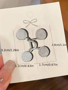 8pcs Round Waist Cinching Clips, Suitable For Jeans, Skirts, Pants, Collars, Unisex, High-Quality Metal Material, Durable, Quick Adjustment Without Tools, Metal Anti-Slip Brooch, Fashionable Detachable Pant Clips, Travel Essential, Gift For Mom - Multicolor - View 4
