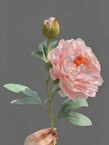 1pc High-Quality Vintage Style Artificial Peony Flower, Suitable For Home Decor, Wedding Aisle Floral Arrangements, Party Decorations, Artistic Floral Arrangements, Bouquet Accents, Table Centerpiece Decor, Wedding Florals, Indoor Greenery Landscaping, Compatible With Bedroom, Living Room And Various Home Settings. - Multicolor - View 11