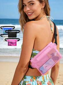 Waterproof Waist Bag, Multi-Layer Foldable Zipper Closure Protection, Minimalist Phone Storage Pouch, Dry Bag, Adjustable Anti-Sand Crossbody Bag, Protects Valuables And Keys During Diving, Handbag, Beach, Cruise, Vacation, Hiking, Travel Essential Accessory - Multicolor - View 11