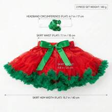 Porch Goose Christmas Outfit Creative Goose Statue Tutu Skirt With Headband For Outdoor Garden Yard - Claret - View 7