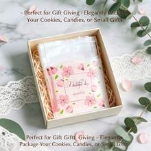 50/100pcs Floral Leaf Self-Sealing Gift Bags, Exquisite Plant Print Transparent Plastic Bags, Easy To Seal And Store, Suitable For Candy, Cookies And Snack Packaging, Perfect For Wedding, Birthday, Graduation And Various Holiday Gift Packaging, Essential Bags For Holiday Cookies And Candy - Multiple Styles - View 1