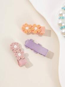12pcs/Set Baby Girl Dopamine Style Cute Flower & Heart Hair Clips, Non-Damaging, Suitable For Holidays And Daily Use Y2 - 彩色 - 查看 7