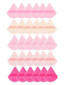 Triangular Suede Powder Puff 5/10/20/30/50/100 Pcs, Made Of Ultra-Soft Suede Material, Suitable For Contouring, Eyes, And Corners, Suitable For All Skin Types. - Multicolor - View 9